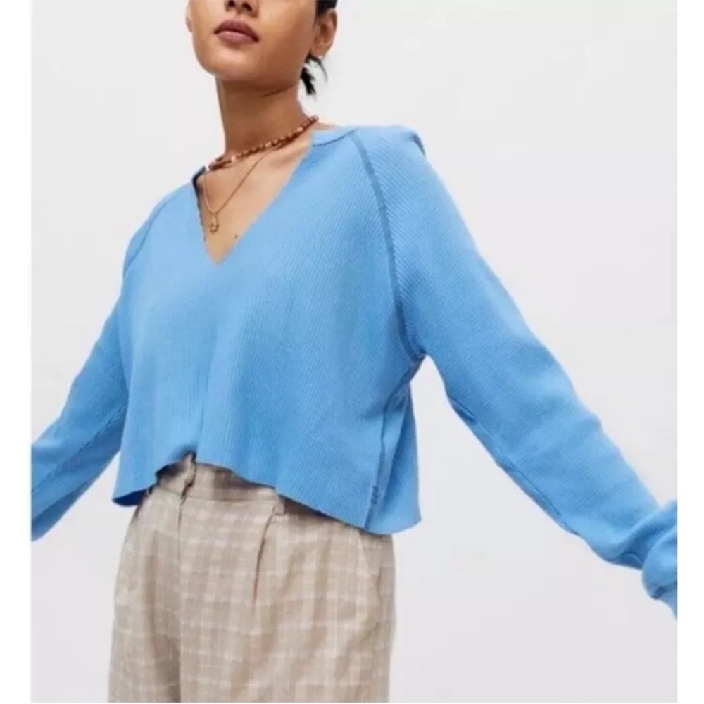Urban Outfitters BDG Blue Ribbed Crop Top